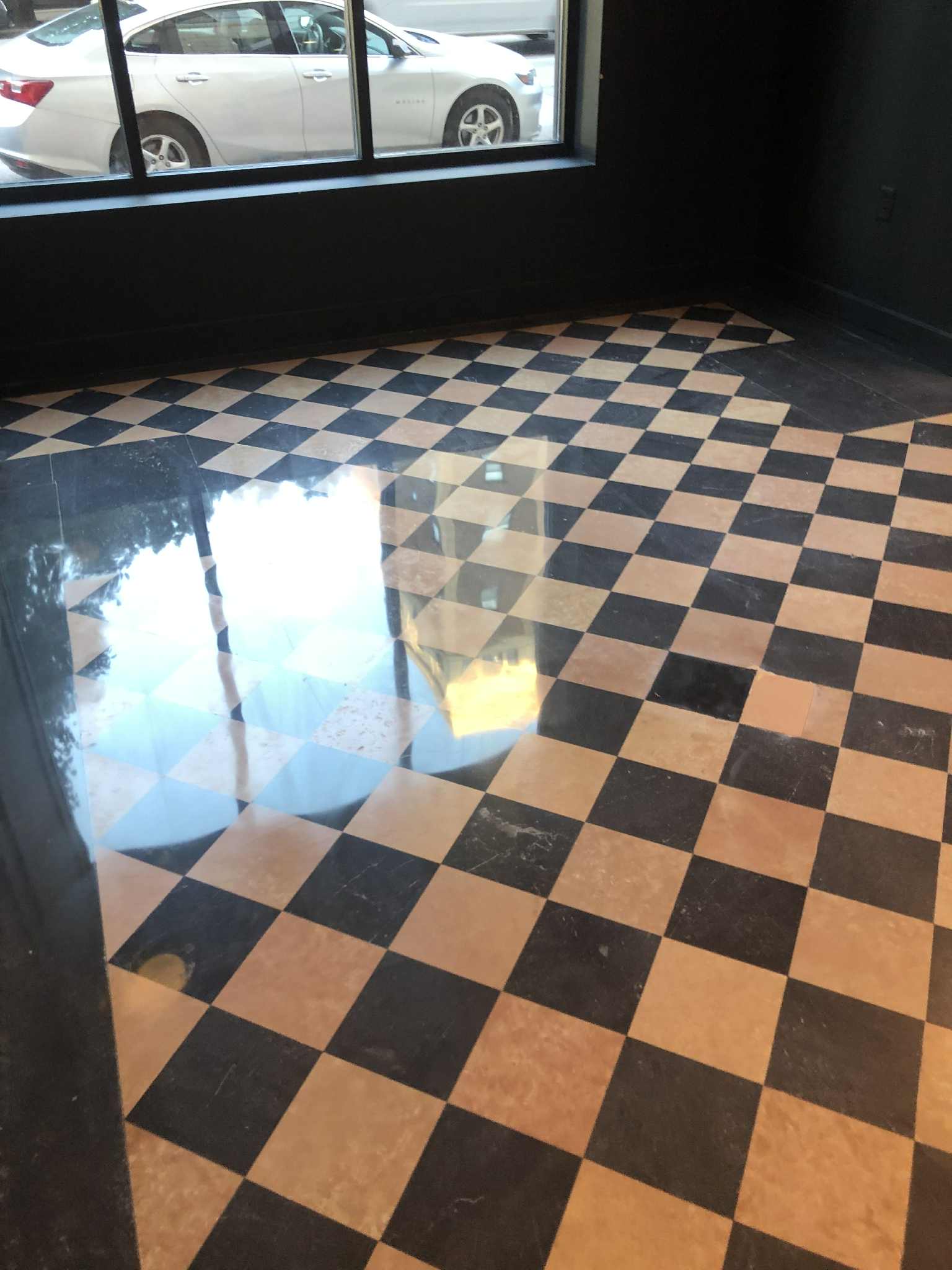 Bank lobby marble restoration
