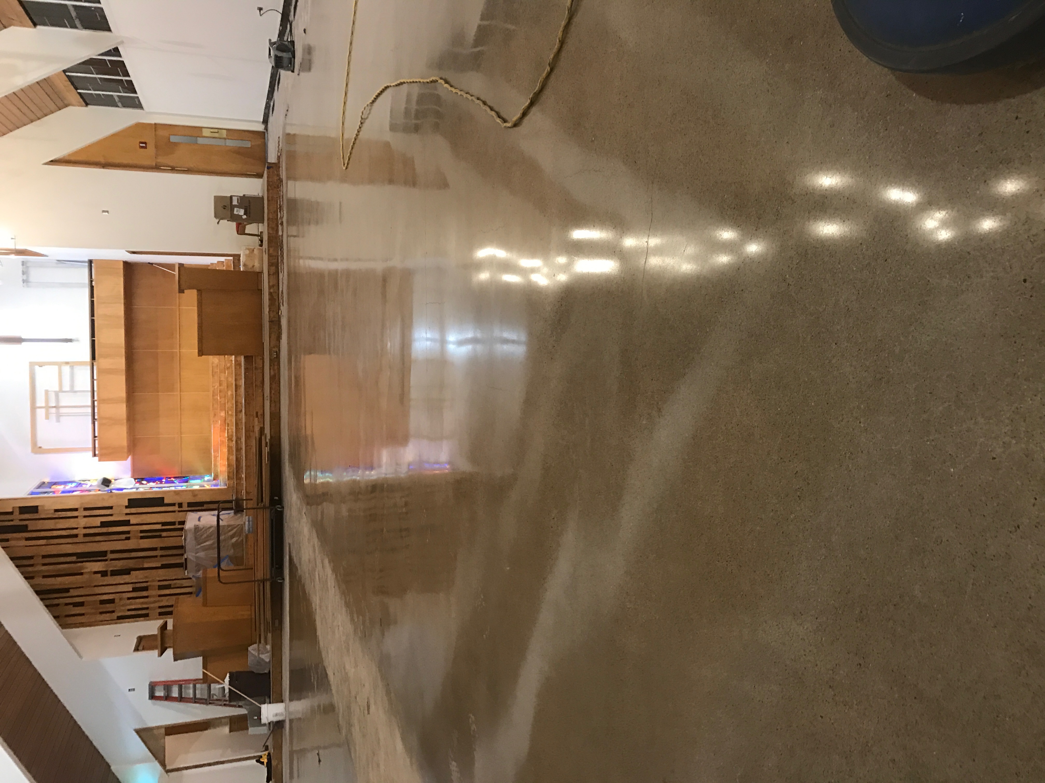 Natural stone repair showing limestone and slate restoration work